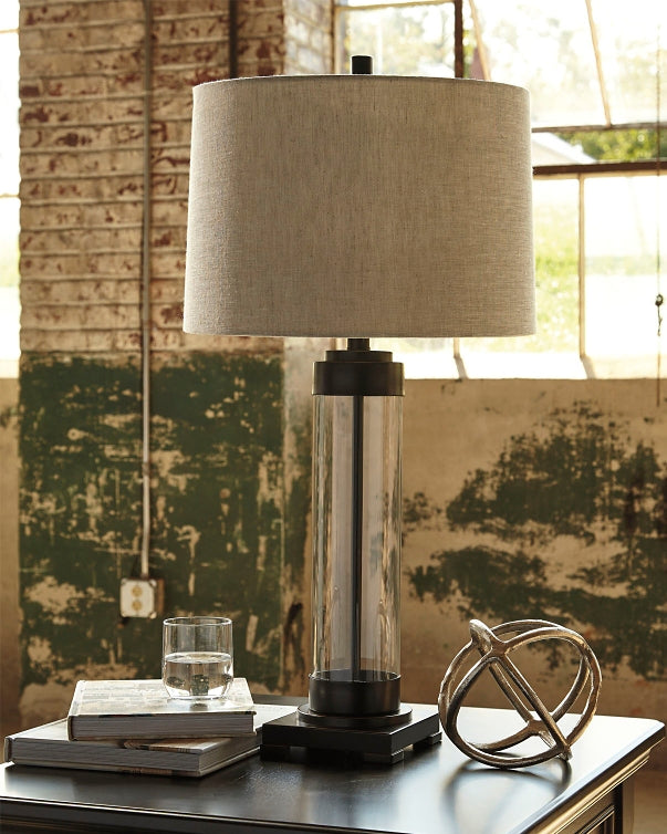 Ashley Express - Talar Glass Table Lamp (1/CN) at Towne & Country Furniture (AL) furniture, home furniture, home decor, sofa, bedding