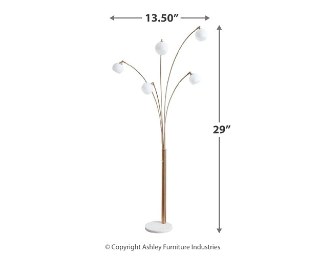 Ashley Express - Taliya Metal Arc Lamp (1/CN) at Towne & Country Furniture (AL) furniture, home furniture, home decor, sofa, bedding