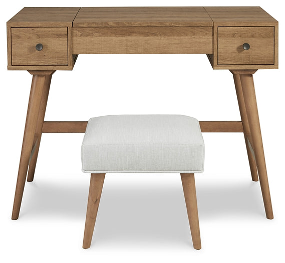 Ashley Express - Thadamere Vanity/UPH Stool (2/CN) at Towne & Country Furniture (AL) furniture, home furniture, home decor, sofa, bedding
