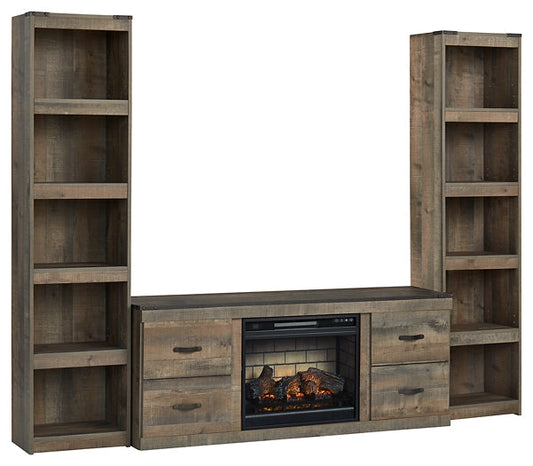 Ashley Express - Trinell 3-Piece Entertainment Center with Electric Fireplace at Towne & Country Furniture (AL) furniture, home furniture, home decor, sofa, bedding