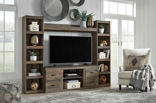 Ashley Express - Trinell 4-Piece Entertainment Center at Towne & Country Furniture (AL) furniture, home furniture, home decor, sofa, bedding