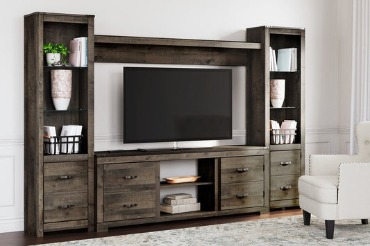 Ashley Express - Trinell 4-Piece Entertainment Center at Towne & Country Furniture (AL) furniture, home furniture, home decor, sofa, bedding