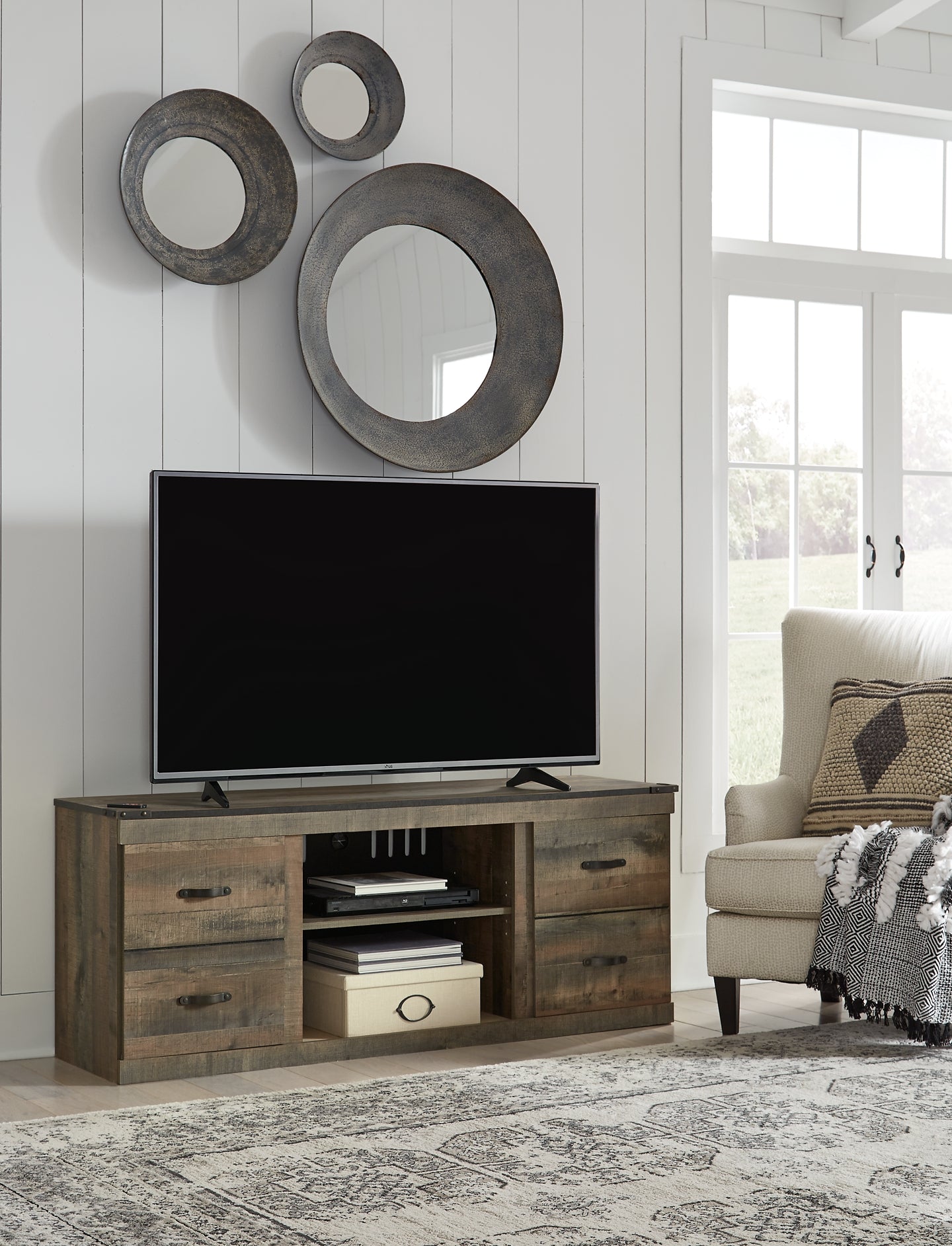 Ashley Express - Trinell LG TV Stand w/Fireplace Option at Towne & Country Furniture (AL) furniture, home furniture, home decor, sofa, bedding