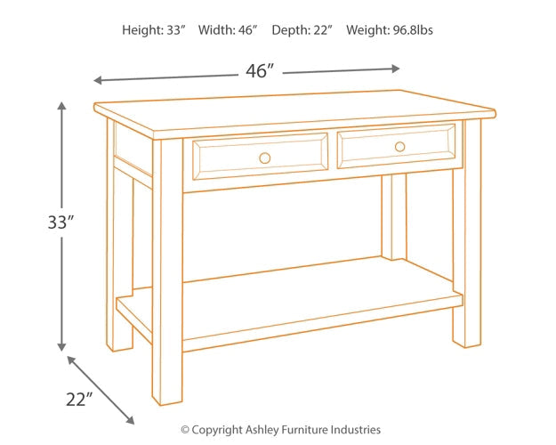 Ashley Express - Tyler Creek Sofa Table at Towne & Country Furniture (AL) furniture, home furniture, home decor, sofa, bedding