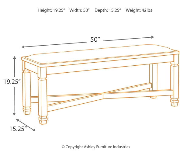 Ashley Express - Tyler Creek Upholstered Bench at Towne & Country Furniture (AL) furniture, home furniture, home decor, sofa, bedding