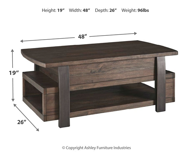 Ashley Express - Vailbry Lift Top Cocktail Table at Towne & Country Furniture (AL) furniture, home furniture, home decor, sofa, bedding