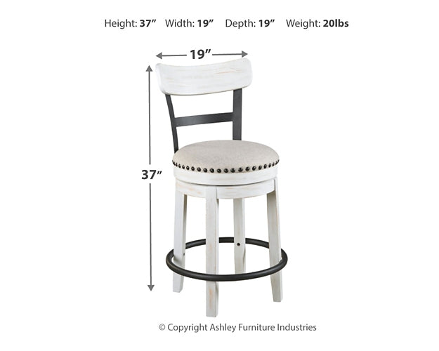 Ashley Express - Valebeck Counter Height Dining Table and 2 Barstools at Towne & Country Furniture (AL) furniture, home furniture, home decor, sofa, bedding