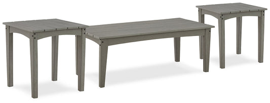 Ashley Express - Visola Outdoor Coffee Table with 2 End Tables at Towne & Country Furniture (AL) furniture, home furniture, home decor, sofa, bedding