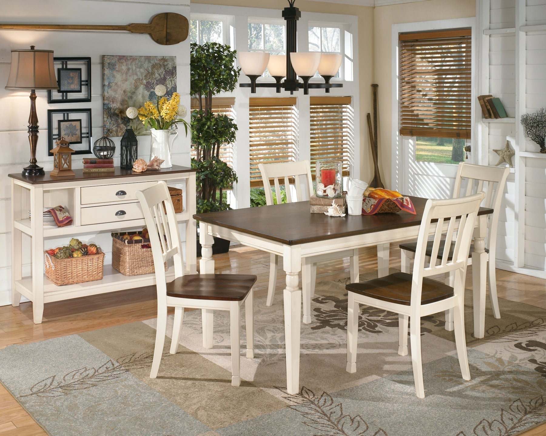 Ashley Express - Whitesburg Dining Table and 4 Chairs with Storage at Towne & Country Furniture (AL) furniture, home furniture, home decor, sofa, bedding