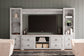 Ashley Express - Willowton 4-Piece Entertainment Center at Towne & Country Furniture (AL) furniture, home furniture, home decor, sofa, bedding