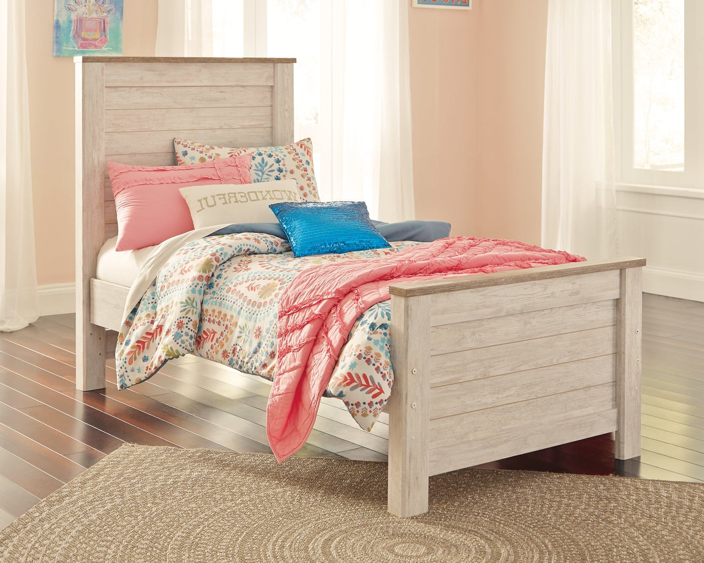 Ashley Express - Willowton Queen Panel Bed at Towne & Country Furniture (AL) furniture, home furniture, home decor, sofa, bedding