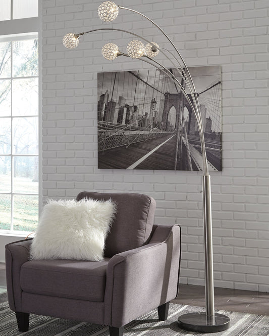 Ashley Express - Winter Metal Arc Lamp (1/CN) at Towne & Country Furniture (AL) furniture, home furniture, home decor, sofa, bedding
