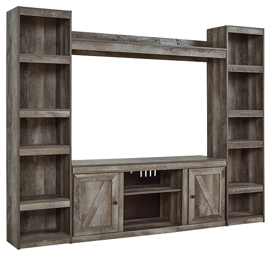Ashley Express - Wynnlow 4-Piece Entertainment Center at Towne & Country Furniture (AL) furniture, home furniture, home decor, sofa, bedding