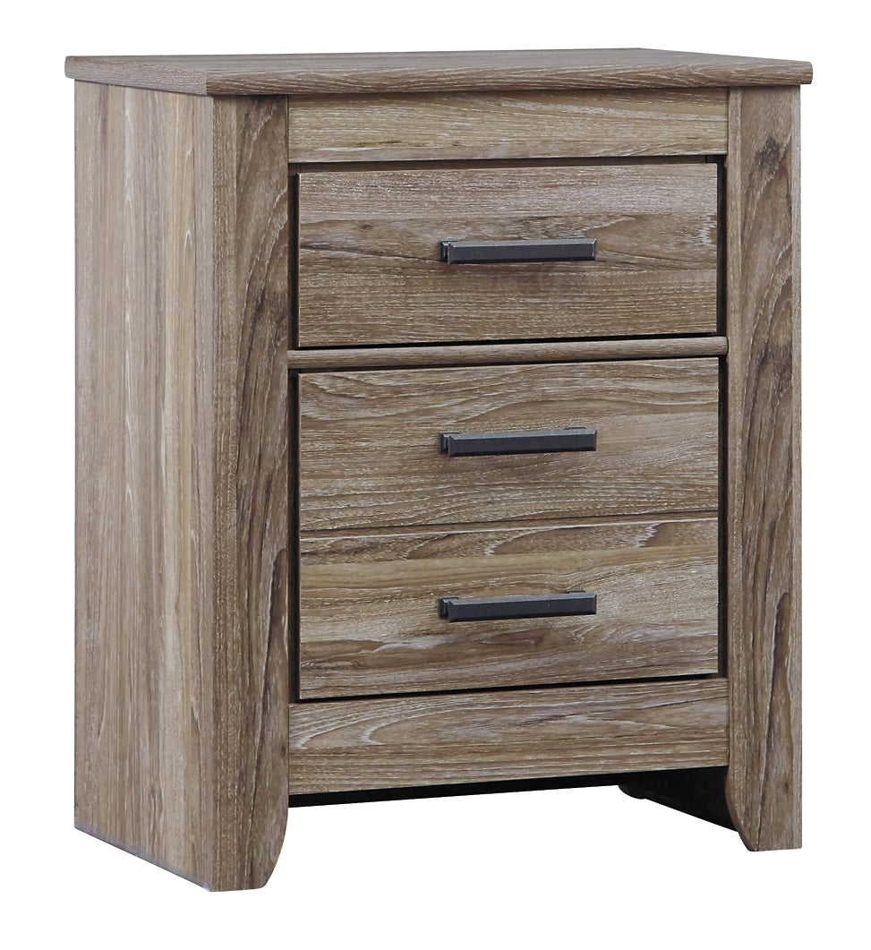 Ashley Express - Zelen Two Drawer Night Stand at Towne & Country Furniture (AL) furniture, home furniture, home decor, sofa, bedding