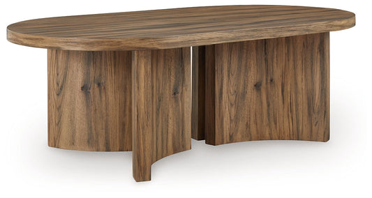 Austanny Oval Cocktail Table at Towne & Country Furniture (AL) furniture, home furniture, home decor, sofa, bedding