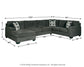 Ballinasloe 3-Piece Sectional with Ottoman at Towne & Country Furniture (AL) furniture, home furniture, home decor, sofa, bedding