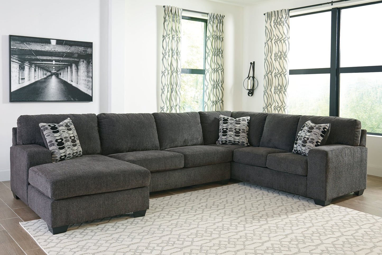 Ballinasloe 3-Piece Sectional with Ottoman at Towne & Country Furniture (AL) furniture, home furniture, home decor, sofa, bedding