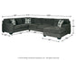 Ballinasloe 3-Piece Sectional with Ottoman at Towne & Country Furniture (AL) furniture, home furniture, home decor, sofa, bedding