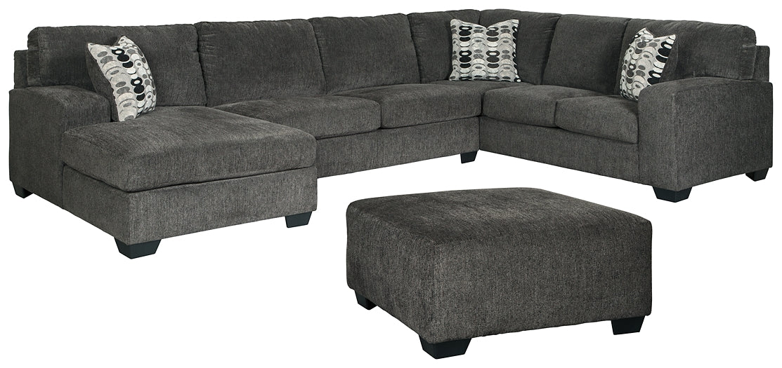 Ballinasloe 3-Piece Sectional with Ottoman at Towne & Country Furniture (AL) furniture, home furniture, home decor, sofa, bedding