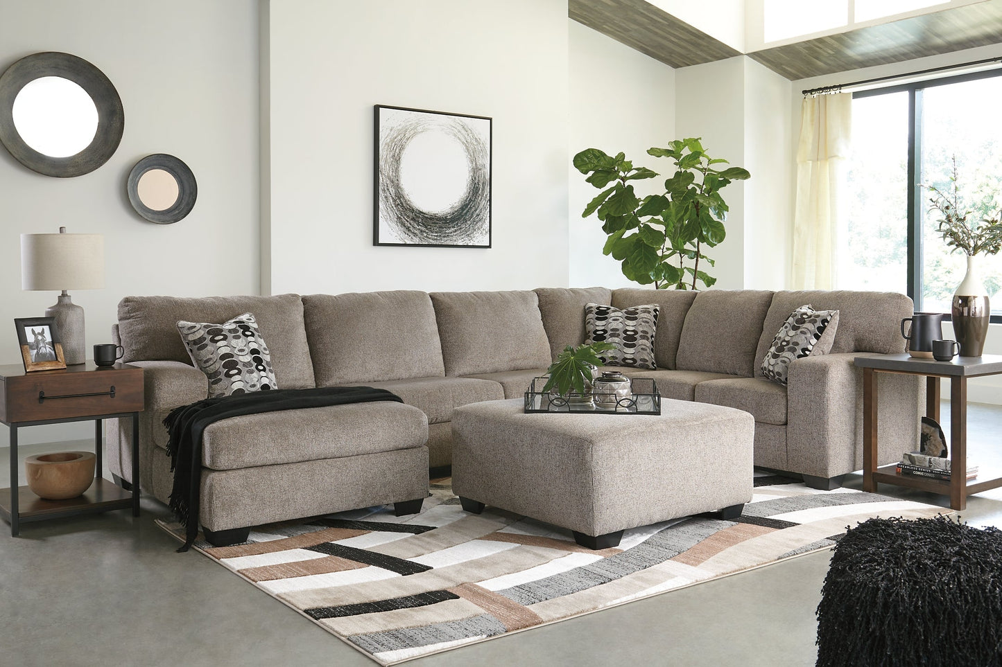 Ballinasloe 3-Piece Sectional with Ottoman at Towne & Country Furniture (AL) furniture, home furniture, home decor, sofa, bedding