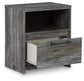 Baystorm Queen Panel Bed with 2 Storage Drawers with Mirrored Dresser and Nightstand at Towne & Country Furniture (AL) furniture, home furniture, home decor, sofa, bedding