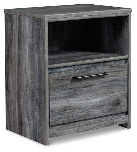 Baystorm Queen Panel Bed with 2 Storage Drawers with Mirrored Dresser and Nightstand at Towne & Country Furniture (AL) furniture, home furniture, home decor, sofa, bedding
