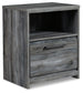 Baystorm Queen Panel Bed with 2 Storage Drawers with Mirrored Dresser and Nightstand at Towne & Country Furniture (AL) furniture, home furniture, home decor, sofa, bedding
