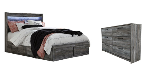 Baystorm Queen Panel Bed with 6 Storage Drawers with Dresser at Towne & Country Furniture (AL) furniture, home furniture, home decor, sofa, bedding