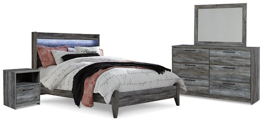 Baystorm Queen Panel Bed with Mirrored Dresser and Nightstand at Towne & Country Furniture (AL) furniture, home furniture, home decor, sofa, bedding