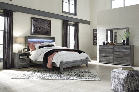Baystorm Queen Panel Bed with Mirrored Dresser and Nightstand at Towne & Country Furniture (AL) furniture, home furniture, home decor, sofa, bedding
