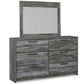 Baystorm Twin Panel Bed with Mirrored Dresser at Towne & Country Furniture (AL) furniture, home furniture, home decor, sofa, bedding