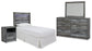 Baystorm Twin Panel Headboard with Mirrored Dresser and Nightstand at Towne & Country Furniture (AL) furniture, home furniture, home decor, sofa, bedding