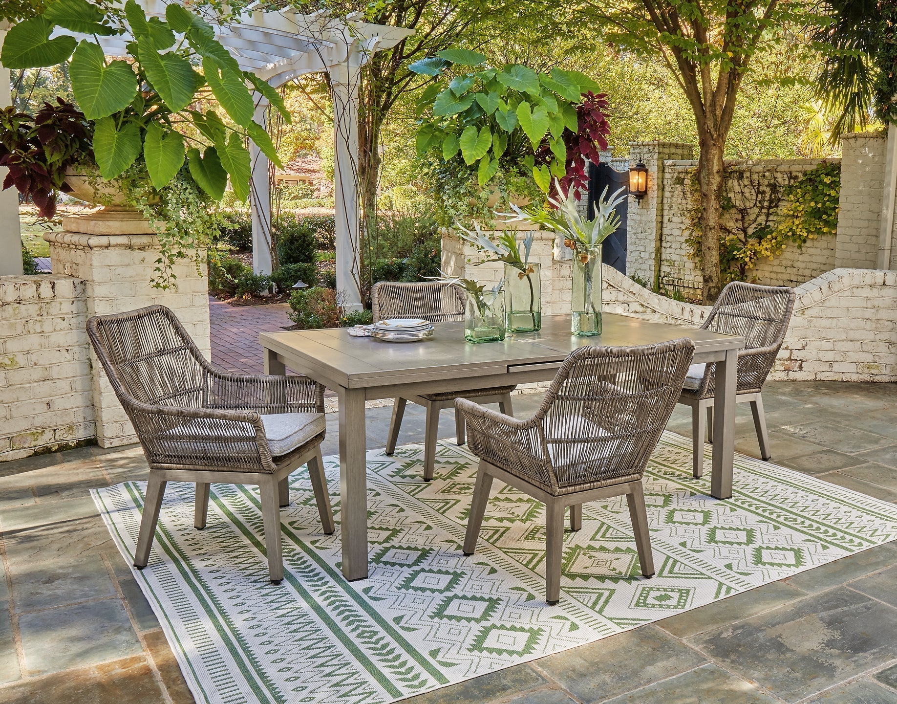 Beach Front Outdoor Dining Table and 4 Chairs at Towne & Country Furniture (AL) furniture, home furniture, home decor, sofa, bedding