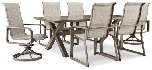 Beach Front Outdoor Dining Table and 6 Chairs at Towne & Country Furniture (AL) furniture, home furniture, home decor, sofa, bedding