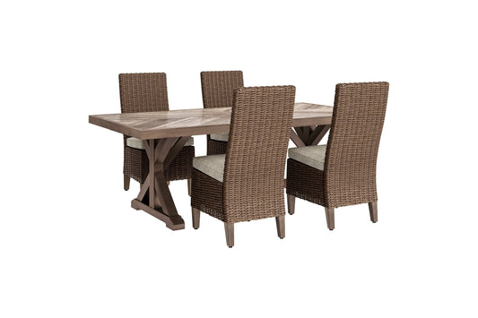 Beachcroft Outdoor Dining Table and 4 Chairs at Towne & Country Furniture (AL) furniture, home furniture, home decor, sofa, bedding