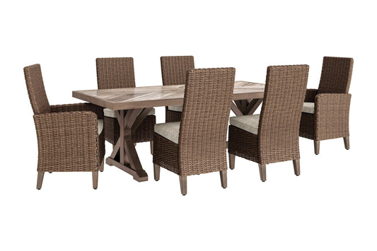 Beachcroft Outdoor Dining Table and 6 Chairs at Towne & Country Furniture (AL) furniture, home furniture, home decor, sofa, bedding