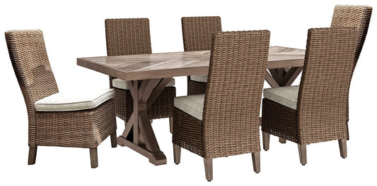 Beachcroft Outdoor Dining Table and 6 Chairs at Towne & Country Furniture (AL) furniture, home furniture, home decor, sofa, bedding