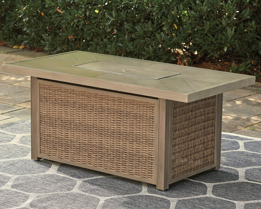 Beachcroft Rectangular Fire Pit Table at Towne & Country Furniture (AL) furniture, home furniture, home decor, sofa, bedding