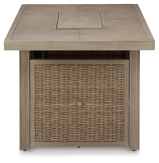 Beachcroft Rectangular Fire Pit Table at Towne & Country Furniture (AL) furniture, home furniture, home decor, sofa, bedding