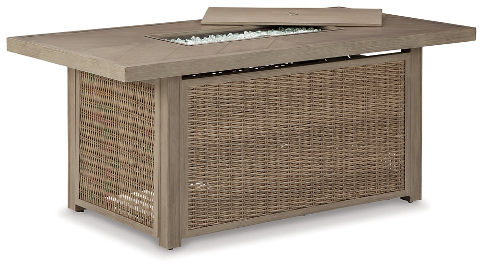 Beachcroft Rectangular Fire Pit Table at Towne & Country Furniture (AL) furniture, home furniture, home decor, sofa, bedding