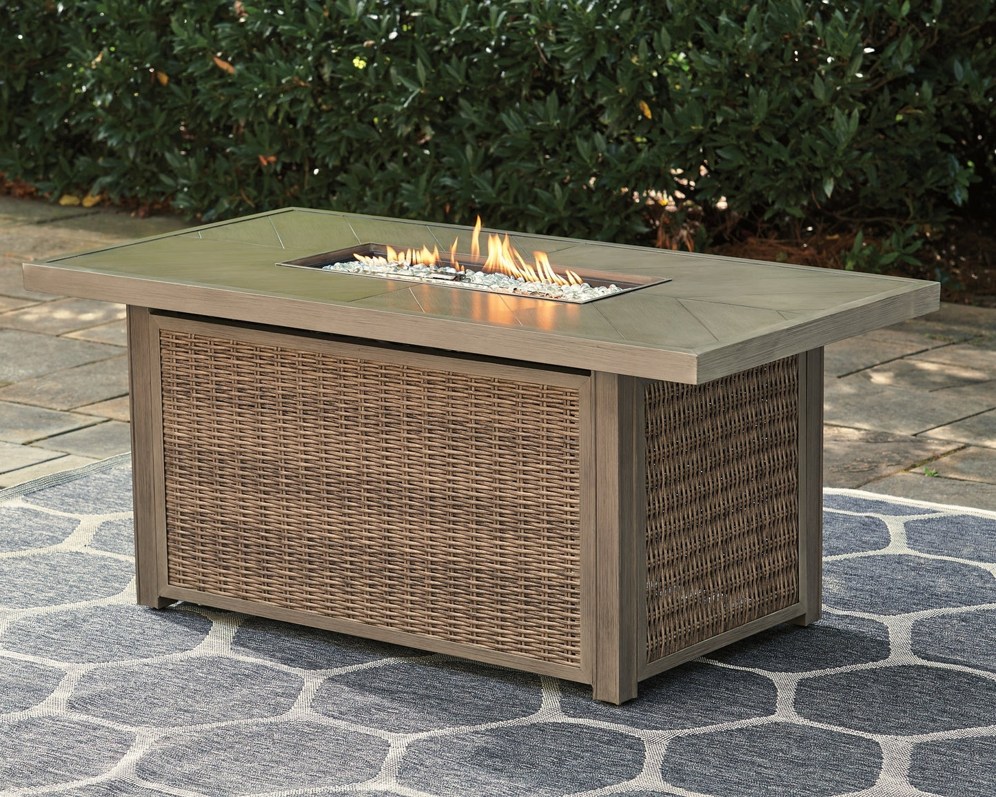 Beachcroft Rectangular Fire Pit Table at Towne & Country Furniture (AL) furniture, home furniture, home decor, sofa, bedding
