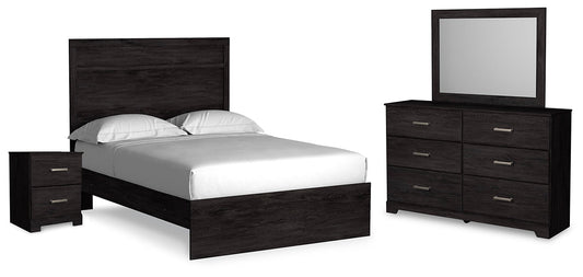 Belachime Full Panel Bed with Mirrored Dresser and Nightstand at Towne & Country Furniture (AL) furniture, home furniture, home decor, sofa, bedding