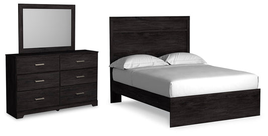 Belachime Full Panel Bed with Mirrored Dresser at Towne & Country Furniture (AL) furniture, home furniture, home decor, sofa, bedding