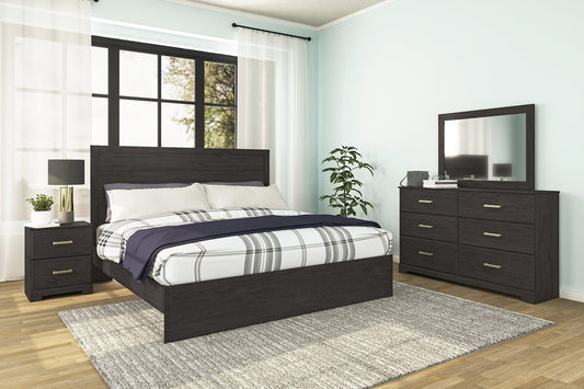Belachime King Panel Bed with Mirrored Dresser and Nightstand at Towne & Country Furniture (AL) furniture, home furniture, home decor, sofa, bedding