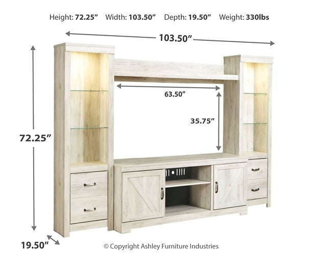 Bellaby 4-Piece Entertainment Center at Towne & Country Furniture (AL) furniture, home furniture, home decor, sofa, bedding