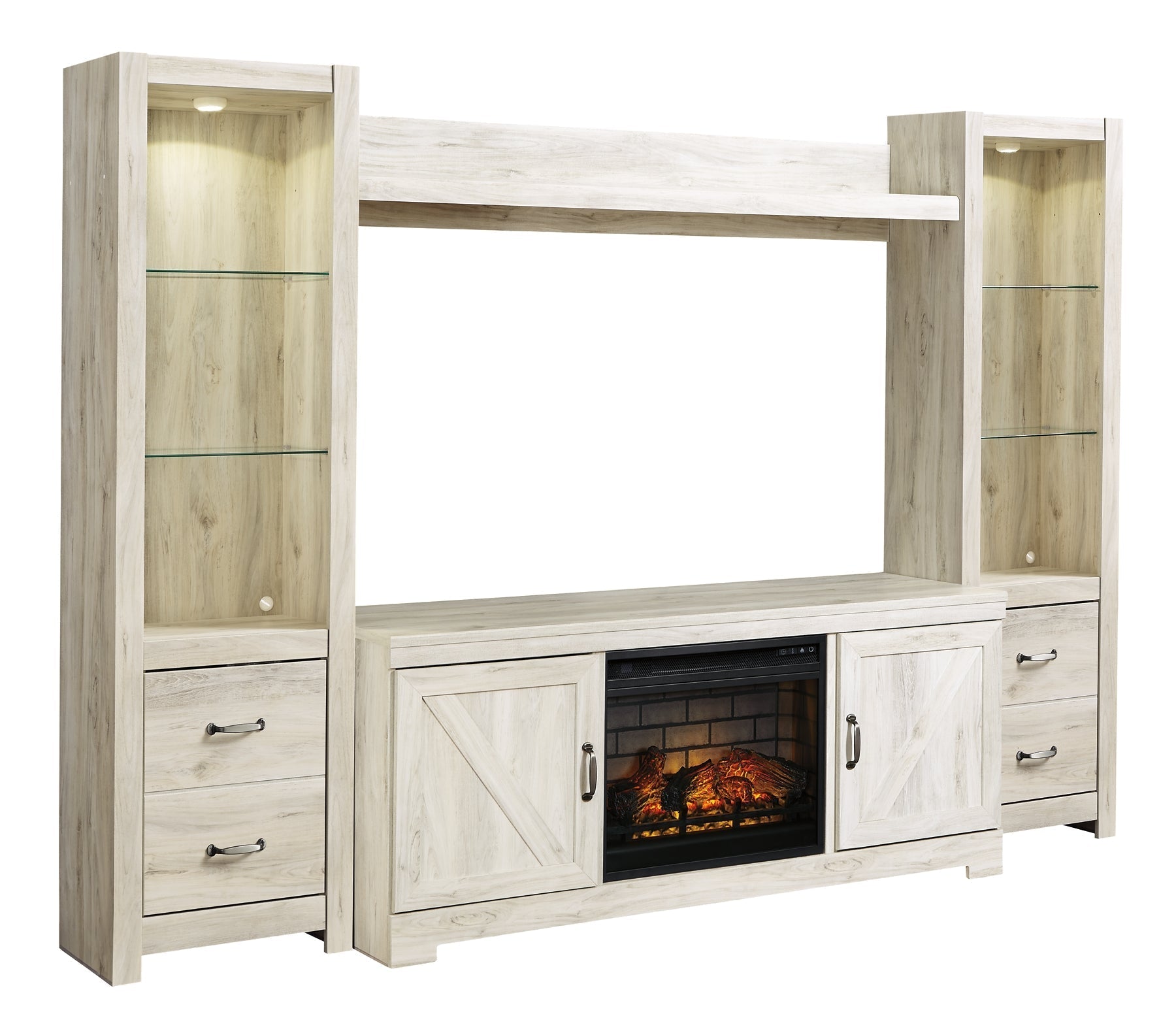 Bellaby 4-Piece Entertainment Center with Electric Fireplace at Towne & Country Furniture (AL) furniture, home furniture, home decor, sofa, bedding