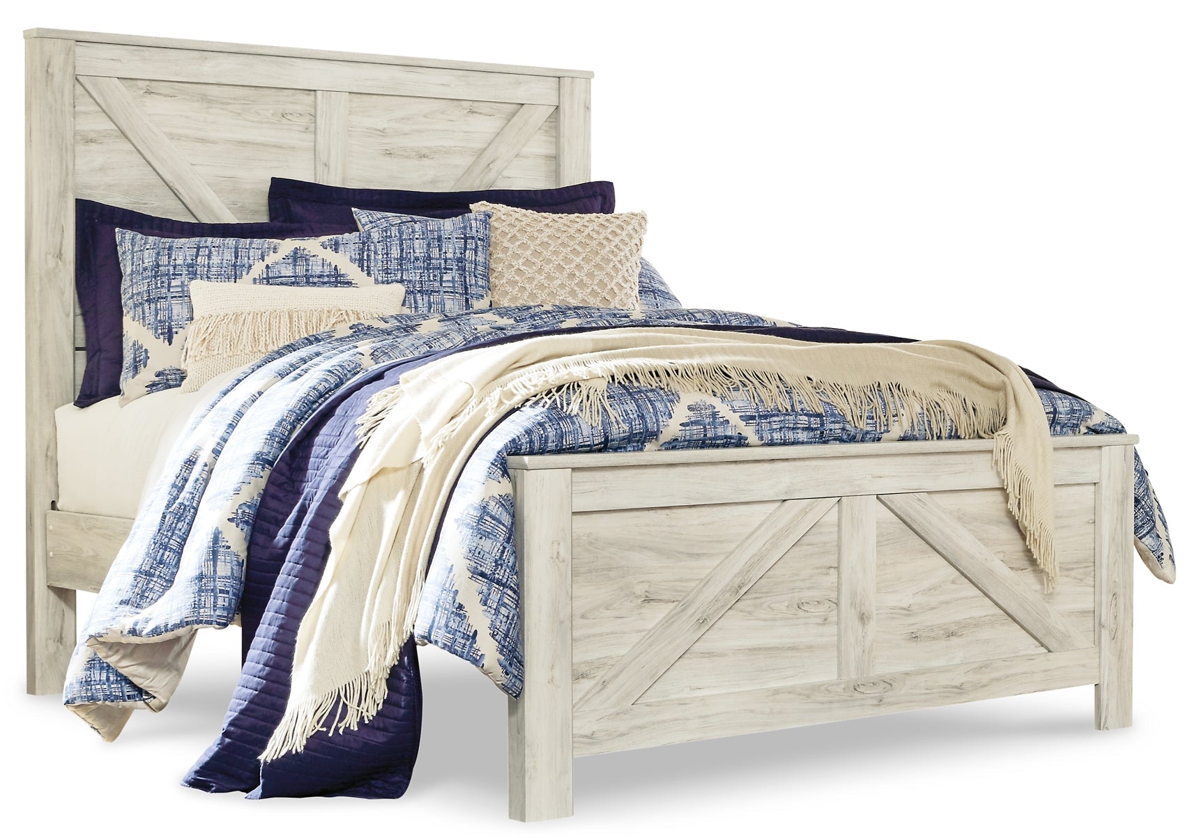 Bellaby  Crossbuck Panel Bed With Mirrored Dresser, Chest And 2 Nightstands at Towne & Country Furniture (AL) furniture, home furniture, home decor, sofa, bedding