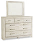Bellaby Dresser and Mirror at Towne & Country Furniture (AL) furniture, home furniture, home decor, sofa, bedding