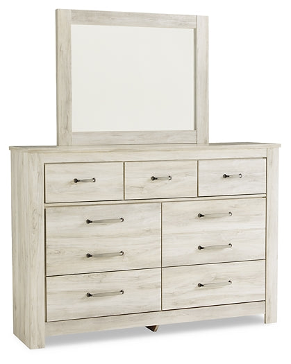 Bellaby King Platform Bed with 2 Storage Drawers with Mirrored Dresser and Nightstand at Towne & Country Furniture (AL) furniture, home furniture, home decor, sofa, bedding