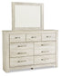 Bellaby King Platform Bed with 2 Storage Drawers with Mirrored Dresser and Nightstand at Towne & Country Furniture (AL) furniture, home furniture, home decor, sofa, bedding